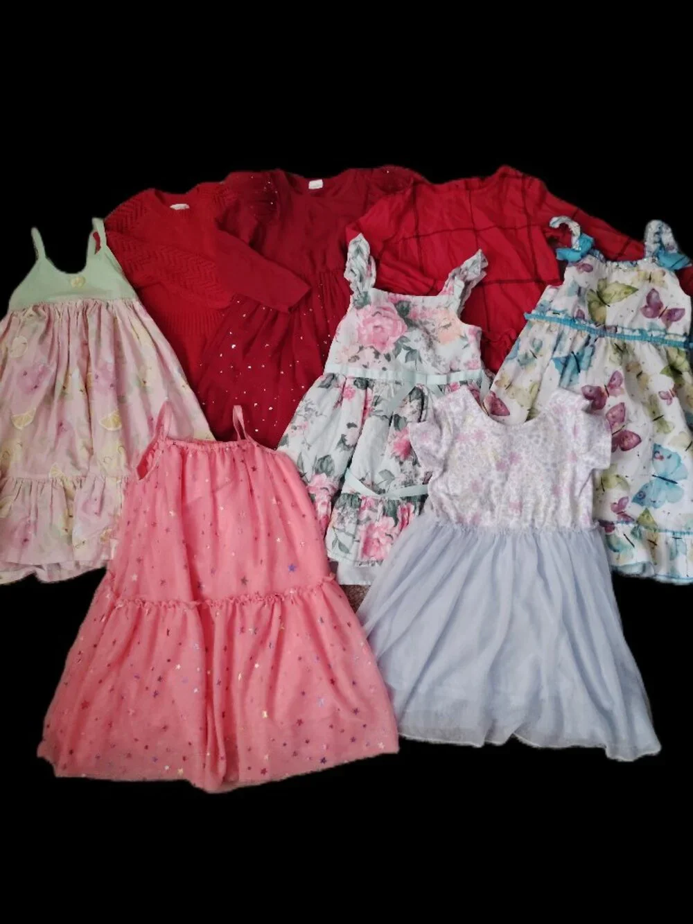 LOT OF 8 DRESSES TULLE FLORAL SLEEVELESS LILT YOUNGLAND GYMBOREE~GIRLS SIZE 4-5